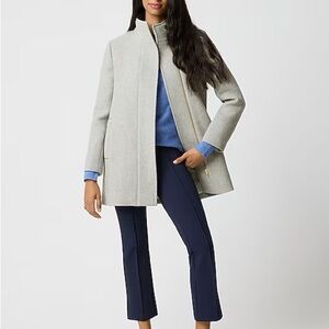 J. Crew Petite city coat with button neck